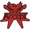 SMALL PATCH/Metal Rock/ACCEPT / Logo Twin Guitar SHAPED (SP)