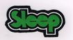 SMALL PATCH/Metal Rock/SLEEP / green logo SHAPED (SP)