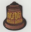 SMALL PATCH/Metal Rock/AC/DC / Hells Bess SHAPED Brown (SP)