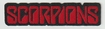 SMALL PATCH/Metal Rock/SCORPIONS / Red Logo SHAPED (SP)
