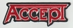 SMALL PATCH/Metal Rock/ACCEPT / Red Logo SHAPED (SP)