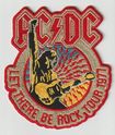SMALL PATCH/Metal Rock/AC/DC / Let There Be Rock Tour 1977 SHAPED (SP)