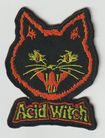 SMALL PATCH/Metal Rock/ACID WITCH / Cat Orange SHAPED (SP)