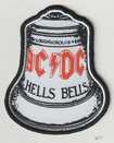 SMALL PATCH/Metal Rock/AC/DC / Hells Bells White SHAPED (SP)