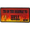 SMALL PATCH/Metal Rock/AC/DC / Highway to Hell Flame (SP)