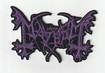 SMALL PATCH/Black Death/MAYHEM / Purple Logo SHAPED (SP)