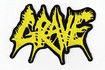 SMALL PATCH/Black Death/GRAVE / Yellow Logo SHAPED (SP)