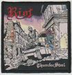 SMALL PATCH/Metal Rock/RIOT / Thundersteel BLACK border (SP)
