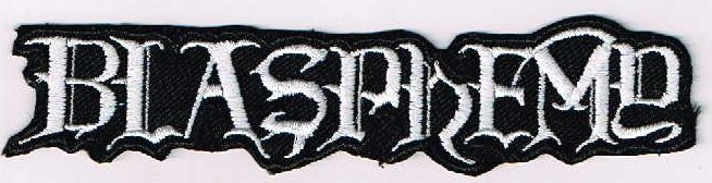 BLASPHEMY / white logo (SP) SHAPED