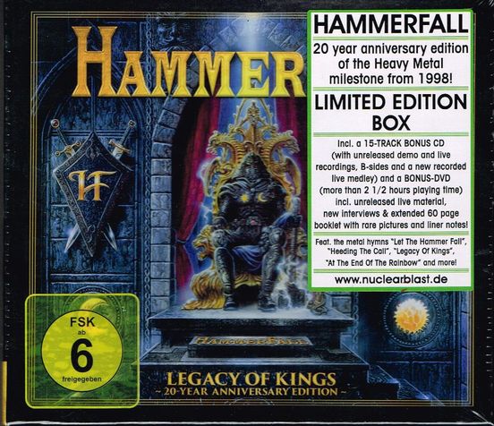 HAMMERFALL / Legacy of Kings  20-Year Anniversary Edition 2CD+DVD BOX iXyVvCXIj