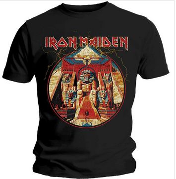 IRON MAIDEN / Powerslave circle vint T-SHIRT (M)