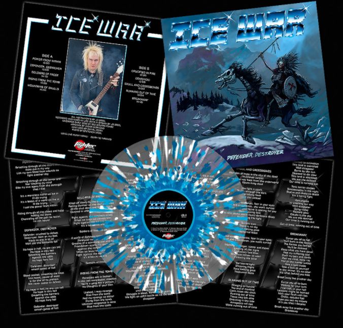 ICE WAR / Defender Destroyer (LP/Clear+blue splatter/100)