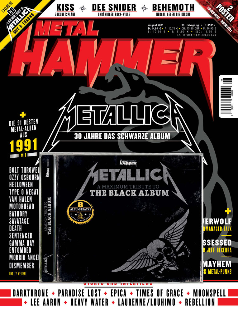 METAL HAMMER / August 2021 (METALLICA 「BLACK ALBUM」Tribute CD付き）