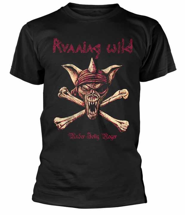 RUNNING WILD / Under Jolly Roger Wolf T-SHIRT (M)