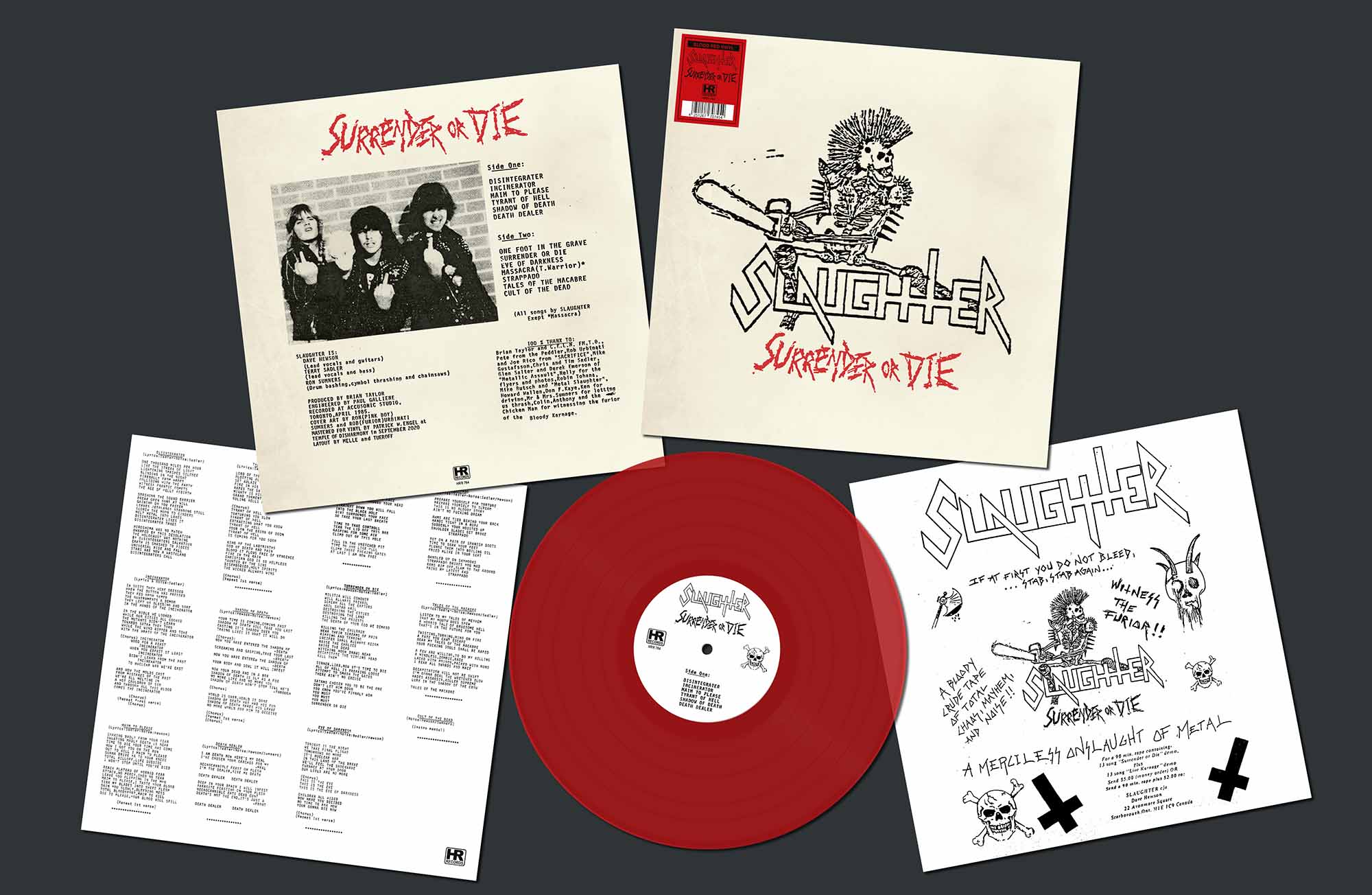 SLAUGHTER / Surrender or Die LP (RED VINYL)