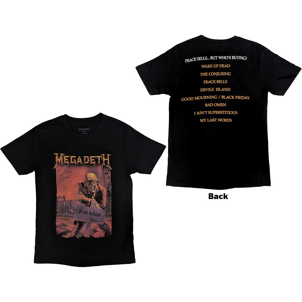 MEGADETH / PEACE SELLS ALBUM COVER T-SHIRT (BACK PRINT)  (L)