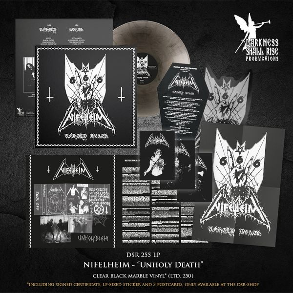 NIFELHEIM / Unholy Death LP@iClear/Black marblejdie-hard TCt