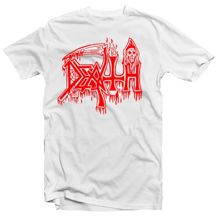 DEATH / Classic Logo (Red on White) (T-Shirt) [󒍓׏i 2024N107ijX܂ł̎t]
