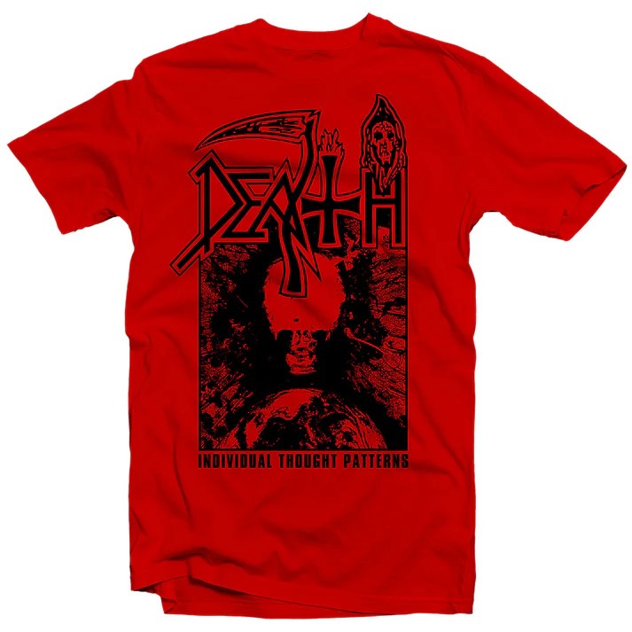 DEATH /Individual Thought Patterns (Black on Red) (T-Shirt) [󒍓׏i 2024N107ijX܂ł̎t]