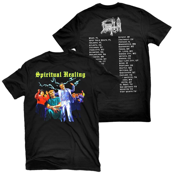 DEATH / Spiritual Healing North American Tour 1990 (T-Shirt + Back Print) [󒍓׏i 2024N107ijX܂ł̎t]