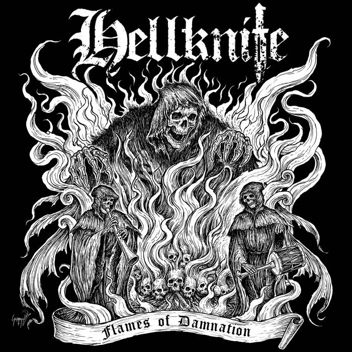 HELLKNIFE / Flames of Damnation (Great CRUSTDEATH!) TXebJ[