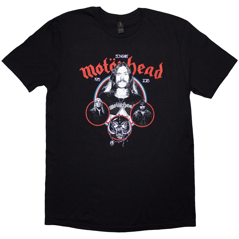MOTORHEAD / 50 YEARS_Band Circles (Black) (T-SHIRT) [󒍓׏i 2025N420() X܂ł̎t]