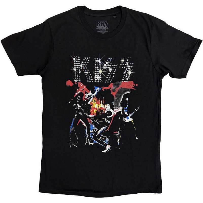 KISS / ALIVE -Band Sparkle T-Shirt