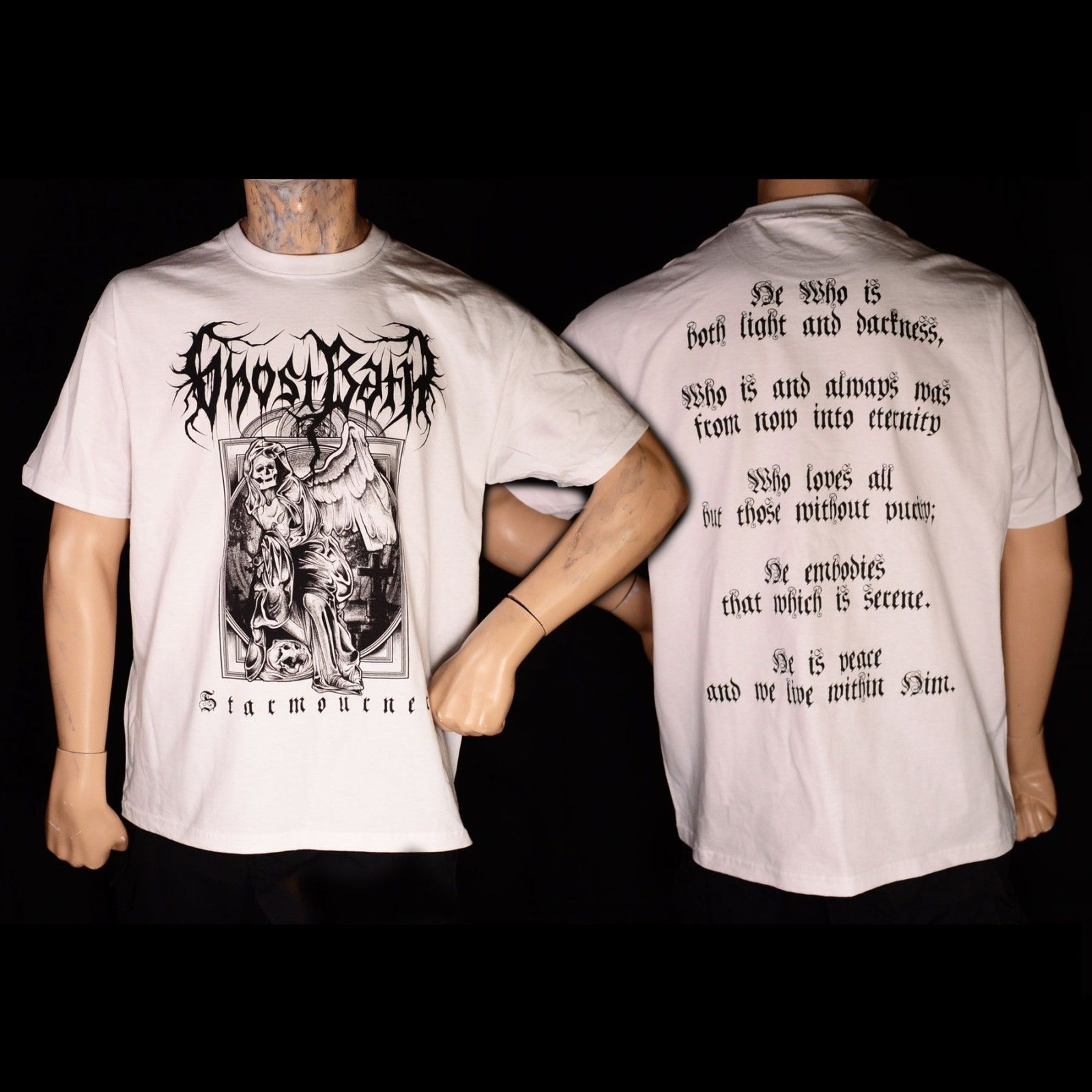 GHOSTBATH / Starmourner WHITE T-SHIRT L