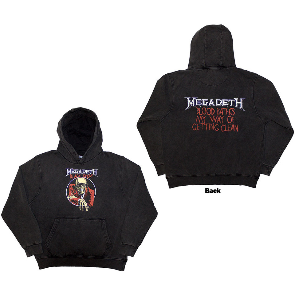 MEGADETH / Black Friday (L) (Stone Wash Pullover Hoodie_ Charcoal Grey) (Back Print & Wash Collection)