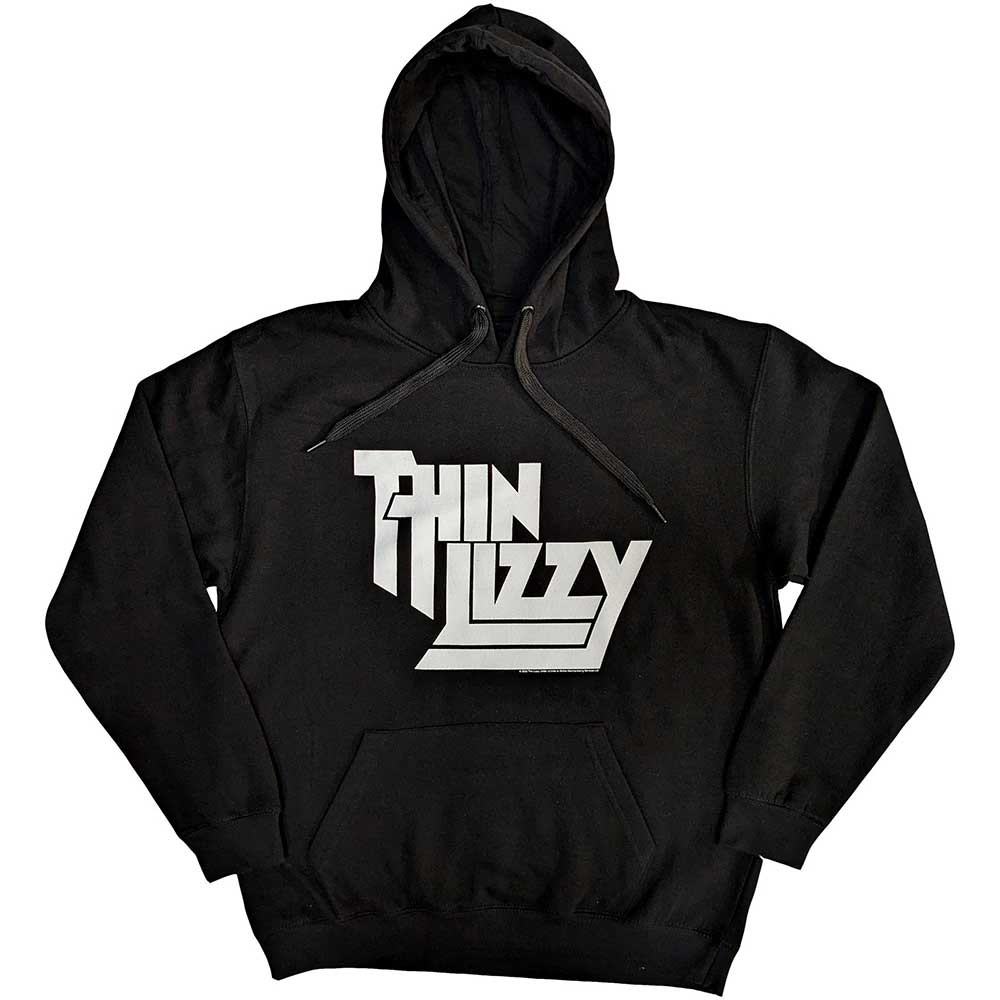 THIN LIZZY / Thin Lizzy Stacked Logo (L) (XL) (Pullover Hoodie_ Black)