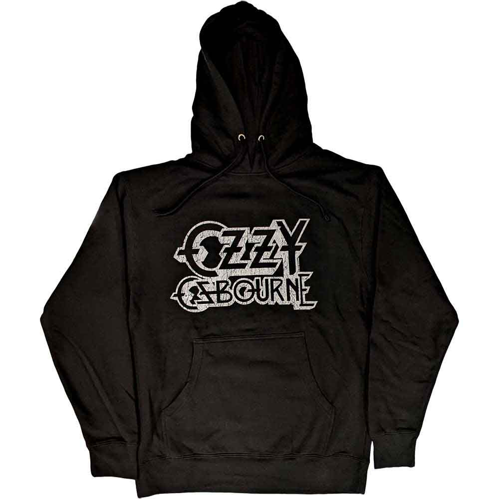 OZZY OSBOURNE / Ozzy Osbourne Vintage Logo (L) (XL) (Unisex Pullover Hoodie_ Black)